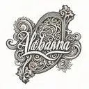 alabama script A tattoo design idea