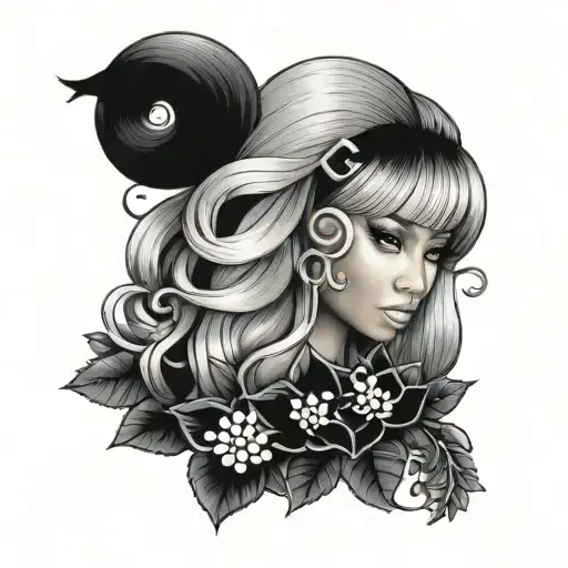 Nicki Minaj tattoo design idea