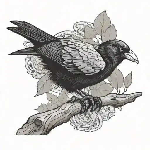 chough  tattoo design idea