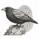 chough  tattoo design idea