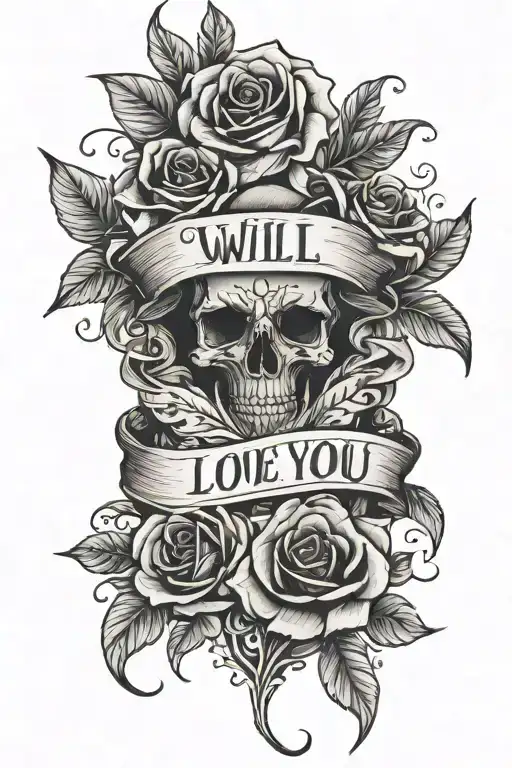 I will always love you tattoo design idea