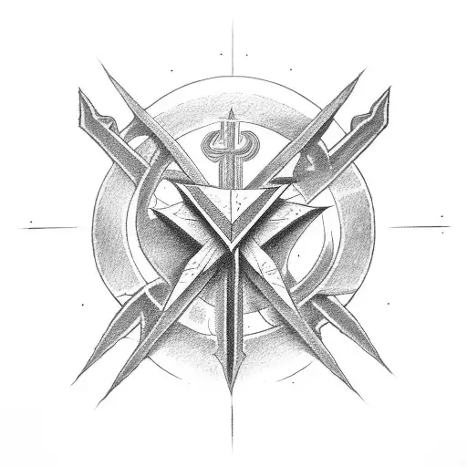 Satanic Crosses Sigil   tattoo design idea