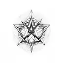 Satanic Crosses Sigil   tattoo design idea