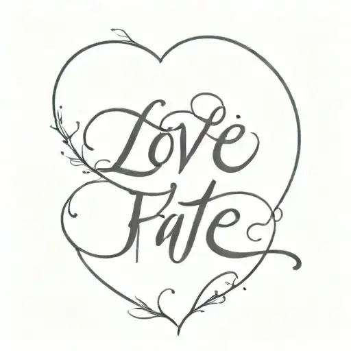 love fate tattoo design idea