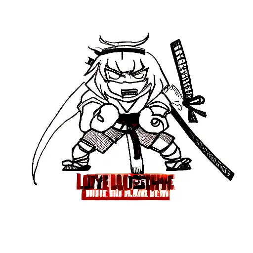 Love with Hate Samurai tattoo design idea