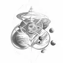 space-time and 4th dimension concept tattoo tattoo design idea