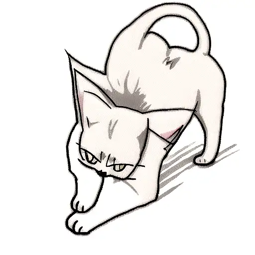 cat outline tattoo design idea