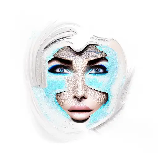 eyebrows microblading in the beach tattoo design idea