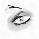 eyebrows microblading in the beach tattoo design idea