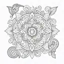 heart mandala tattoo design idea