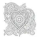 heart mandala tattoo design idea