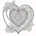 heart mandala tattoo design idea