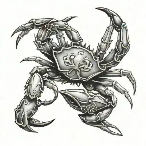 crab and the Leo tattoo design idea
