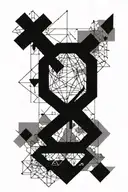 Geometry Math equations intertwined with intricate tattoo design idea