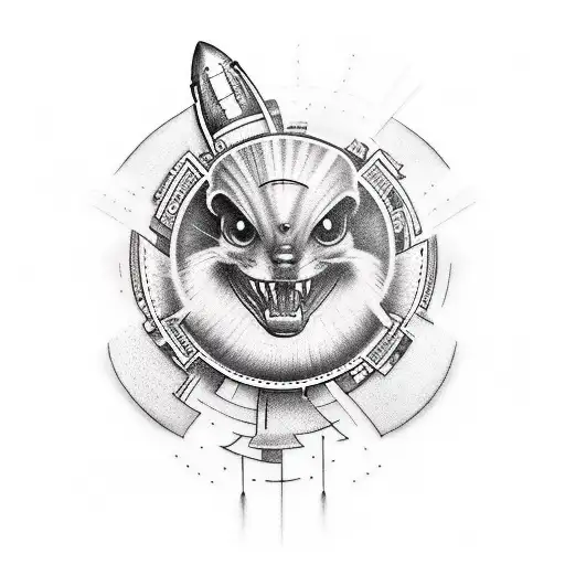 rocket tattoo design idea