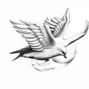 dove wings clouds clouyd tattoo design idea