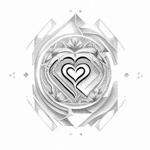 christian heartbeat love tattoo design idea
