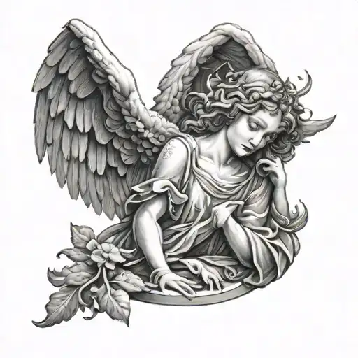 biblically accurate angel tattoo design idea