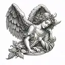 biblically accurate angel tattoo design idea