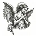 biblically accurate angel tattoo design idea