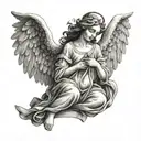 biblically accurate angel tattoo design idea