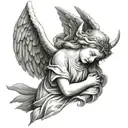 biblically accurate angel tattoo design idea