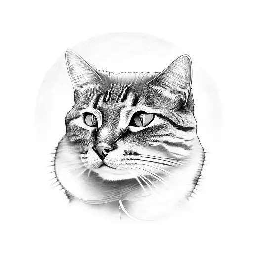 astronaut and cat tattoo design idea