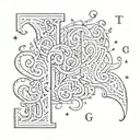 letters TTG only letters tattoo design idea