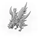 Zapdos pokemon tribal tattoo design idea