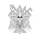 Zapdos tribal tattoo design idea