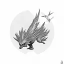 Zapdos tribal tattoo design idea