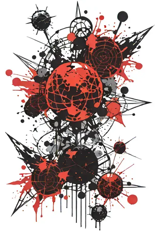 planet, nebula, quazar, star, sun tattoo tattoo design idea