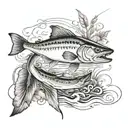 fishing and memorial tattoo tattoo design idea