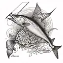 fishing and memorial tattoo tattoo design idea