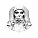 nun  tattoo design idea