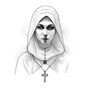 nun  tattoo design idea