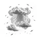 storm clouds tattoo design idea
