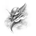 storm clouds tattoo design idea