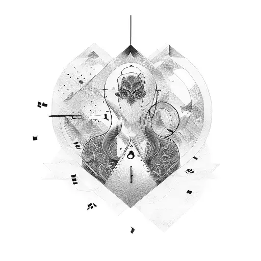 Time & Perseverance tattoo design idea