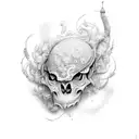 Time & Perseverance tattoo design idea