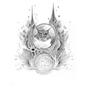 Time & Perseverance tattoo design idea