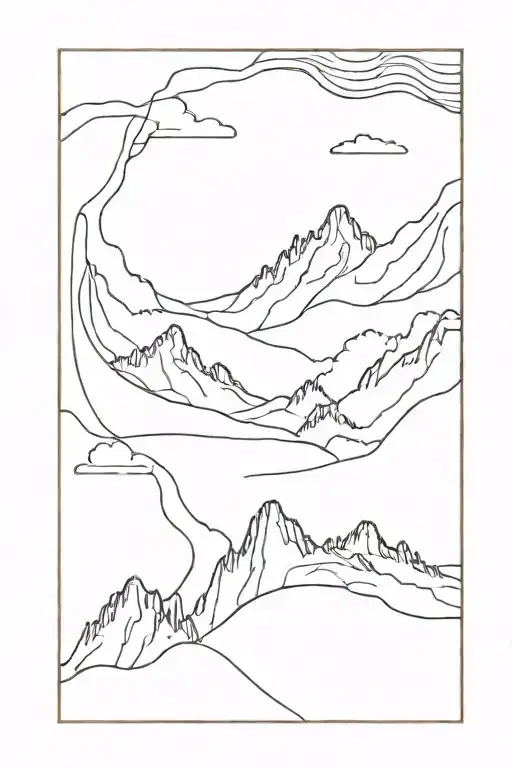 topography lines tattoo design idea