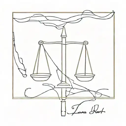something related to law and my father who died tattoo design idea