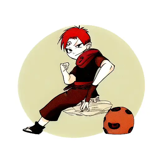 Gaara from Naruto tattoo design idea