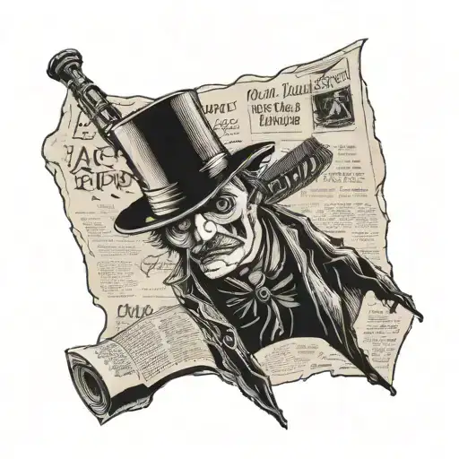 jack the ripper newspaper tattoo tattoo design idea