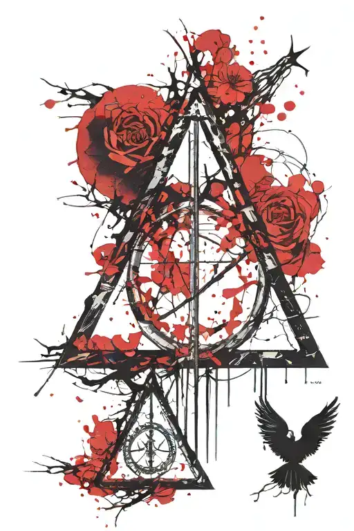 harry potter deathly hallows tattoo design idea