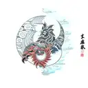 Sun and Moon tattoo design idea