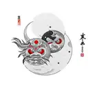 Sun and Moon tattoo design idea