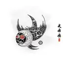 Sun and Moon tattoo design idea