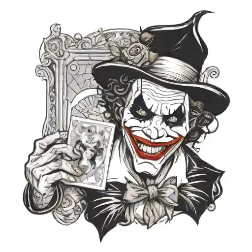 inside the tarot joker card, the face painted joker tattoo design tattoo design idea